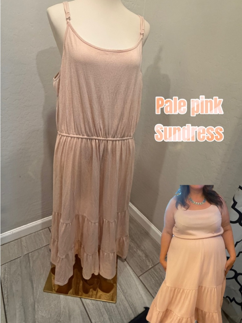 Knox Rose‎ Pale Pink Tiered Sundress